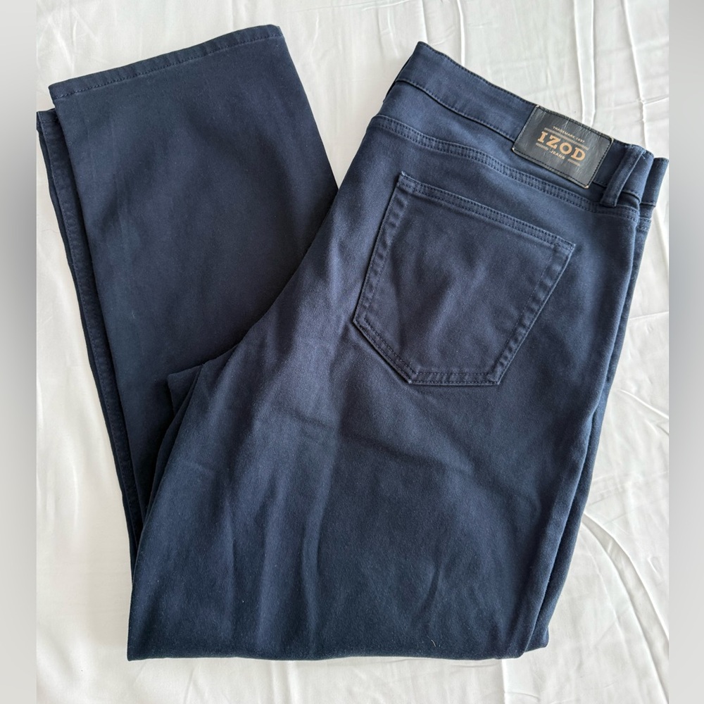 IZOD Navy Regular Fit Jeans Size 38 x 30